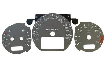 Tarcze zegarów licznika Mercedes W210 W208 W463 AMG 320 km/h E55 E430