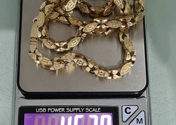 Nowy  złoty łańcuszek Cartier pr.585 60cm