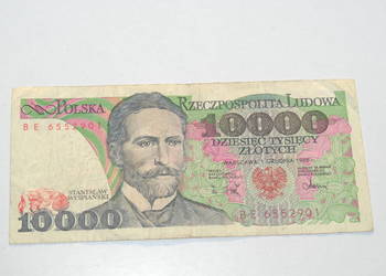 Stary banknot 10000 złotych Wyspiański 1988 antyk