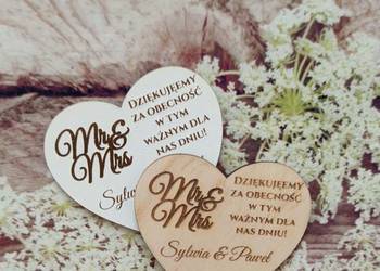 Magnes ślubny MR & MRS – elegancki upominek dla gości weselnych -10szt