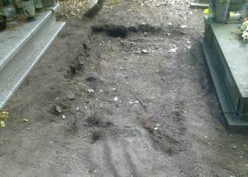 Rozbiorka starych pomników, nagrobków, demontaż Cmentarz Wrocław
