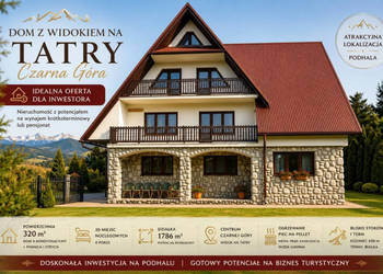 Dom w centrum Czarnej Góry z widokiem na Tatry