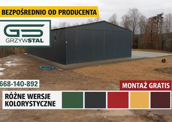 Grafitowy Garaż blaszany Garaże Magazyn Wiata-Hala Stalowa – GRZYWSTAL