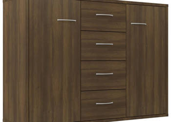 Komoda brązowy dąb 88x30x65 cm materiał drewnopochodny WM-815371