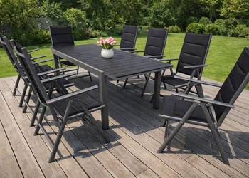 Zestaw mebli ogrodowych Rozkładany stół 160-200 + 8 krzeseł