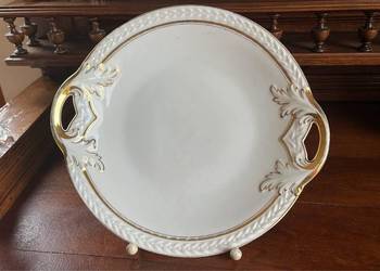 Secesyjna patera na ciasto, wyprodukowana przez Carl Tielsch & Co. (C.T.) w Secesyjna patera na ciasto, wyprodukowana przez Carl Tielsch & Co. (C.T.) w