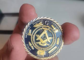 Moneta Mason/Illuminati zdobiona