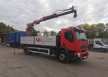 Volvo FE 320 z Dźwigiem HDS HYVA rotator widły do palet Krajowy