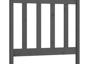 Wezgłowie łóżka szare 106x4x100 cm lite drewno sosnowe WM-817777