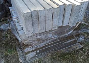 Obrzeże chodnikowe nowe szare 8 cm x 30,5 cm x 100 cm