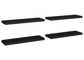 Półki ścienne 4 szt. czarne 80 x 235 x 38 cm MDF WM-323837