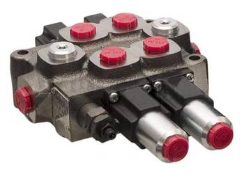 Rozdzielacz hydrauliczny 2 sekcyjny Q45 60L/min sterowanie LINKA