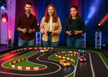 Tor z autami zdalnie sterowanymi RC - wynajmij tory z autkami RC slot cars