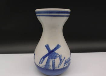 Wazon vintage, holenderski niebieski z Delft