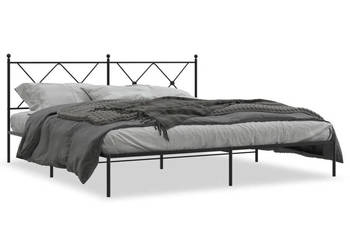 Metalowa rama łóżka z wezgłowiem czarna 183x213 cm WM-376507