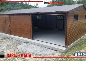 Drewnopodobny Garaż Blaszany |MAŁA HALA| MAGAZYN  - Wiata – ROMSTAL*