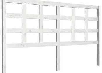Wezgłowie łóżka białe 1655x4x100 cm lite drewno sosnowe WM-817901