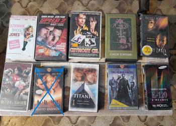 Kasety VHS film kaseta zestaw 9 sztuk Titanic Matrix Bridget Speed2
