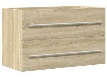 Szafka pod umywalkę stare drewno 80x385x48 cm WM-856227
