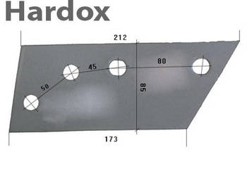 Wspornik HARDOX 94612/P części do pługa OVERUM