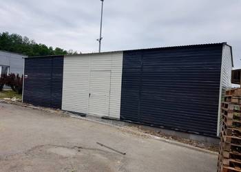 Blaszana hala 6×12m- złamana biel/ grafit