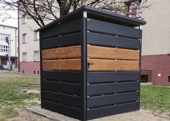 Nowoczesna Wiata Śmietnikowa Panelowa Drewutnia Schowek Ogro
