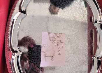 Taca vintage owalna że zdobieniami