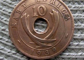 Brytyjska Afryka Wschodnia 10 Cent 1939r - H