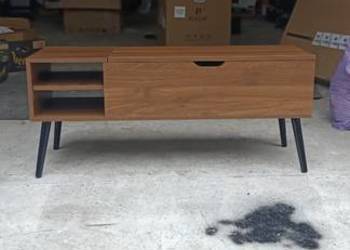 Stolik kawowy rozkładany z półkami 108x40x47cm