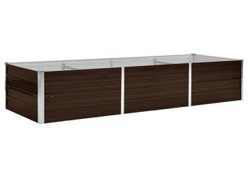 vidaXL Podwyższona donica, brązowa, 240x80x45 cm(SKU:45714)