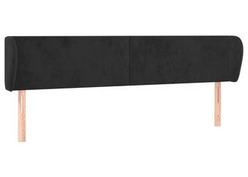 Zagłówek uszak czarny 183x23x78/88 cm aksamitny WM-3116926