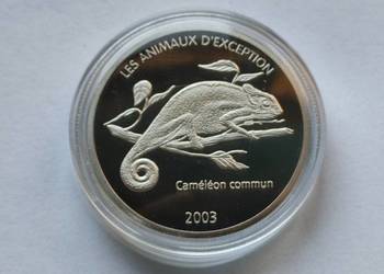 MONETA / CONGO 10 FRANCS 2003 / KAMELEON