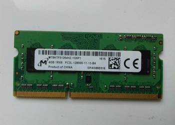 Micron DDR3 4GB, PC3L-12800S, SODIMM, 1,35V, 1600MHz, laptopowy, MT8KTF5126