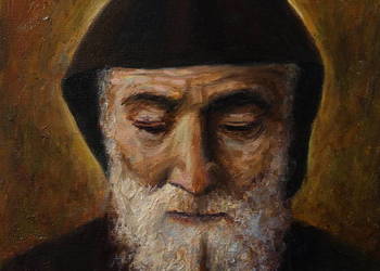 Obraz olejny Święty Charbel 24x30