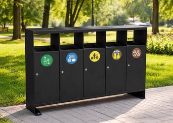 Sekcja segregacji odpadów 5 x 40 L