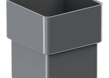 Krop PVC złączka kwadratowa rury spustowej 80x80 grafit ral 7016