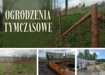 Siatka leśna. Ogrodzenie tymczasowe. Ogrodzenie budowy. Słupki ogrodzeniowe