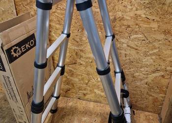 Drabina teleskopowa aluminiowa przegubowa 3,8m 150kg