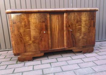 Komoda ART-DECO RTV Niska Orzech Zgrabna Stara Antyk Po Renowacji Okazja.