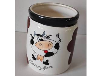 Dairy Fun kufel pojemnik ceramiczny słój słoik z krową