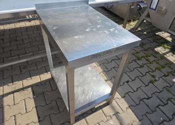 Gastronomiczny stół roboczy przyścienny z półką dolną 700x500x850