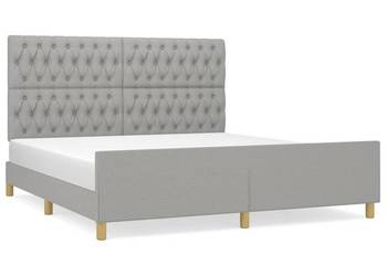 vidaXL Rama łóżka bez materaca, jasnoszara, 180x200 cm(SKU:3125316)