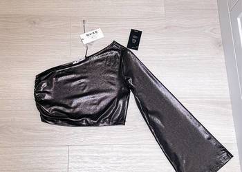 Bluzka bluza NA-KD 36 s nowa z metką błyszcząca srebrna