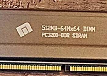 Pamięć pamięci RAM 512 MB