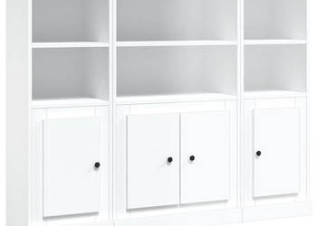 Wysokie szafki 3 szt. białe materiał drewnopochodny WM-3185303