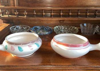 Paterki- 2 miseczki, ręcznie zdobione. Ceramiczna - syg. Keramik