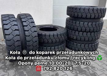 Opony pełne 10.00-20 - gotowe koła - koparka przeładunkowa złom - recykling