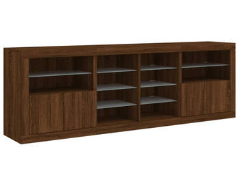 Szafka z oświetleniem LED brązowy dąb 202x37x67 cm WM-3209050