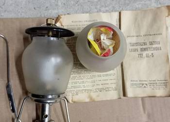 Lampa gazowa turystyczna na butlę  plus klosz z żarnikiem