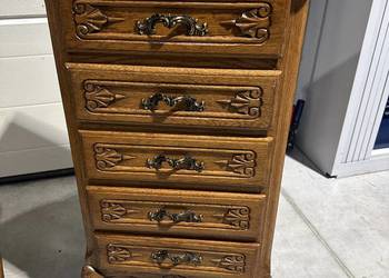 Dębowa komoda szyfoniera w stylu ludwikowskim